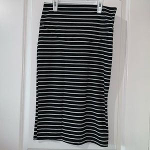 Striped Maternity Pencil Skirt